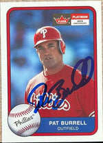 Pat Burrell Signed 2001 Fleer Platinum Baseball Card - Philadelphia Phillies - PastPros