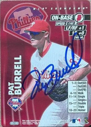 Pat Burrell Signed 2001 MLB Showdown Unlimited Baseball Card - Philadelphia Phillies