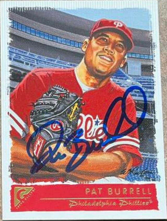 Pat Burrell Signed 2001 Topps Gallery Baseball Card - Philadelphia Phillies - PastPros