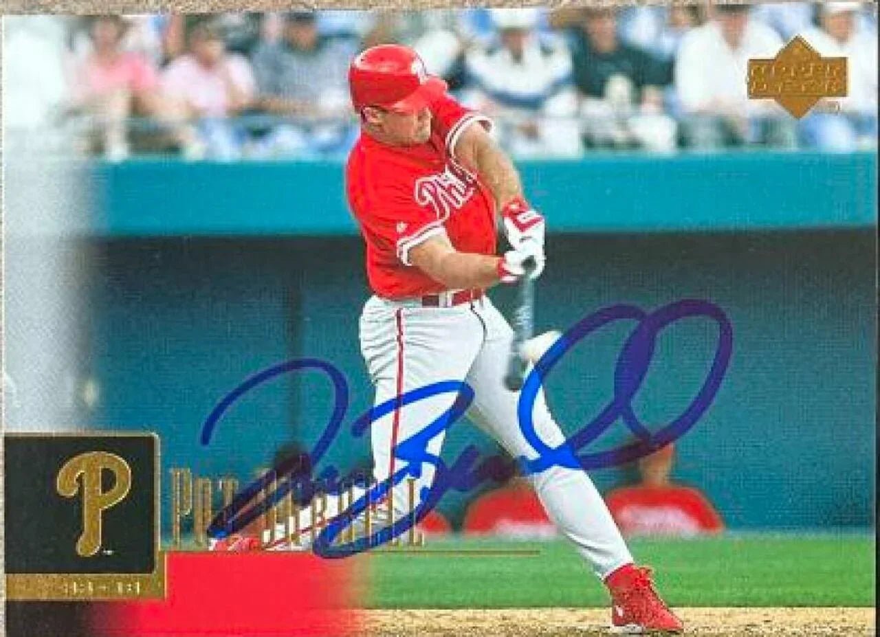 Pat Burrell Signed 2001 Upper Deck Baseball Card - Philadelphia Phillies
