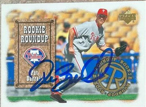 Pat Burrell Signed 2001 Upper Deck Rookie Roundup Baseball Card - Philadelphia Phillies