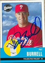 Pat Burrell Signed 2001 Upper Deck Vintage Baseball Card - Philadelphia Phillies