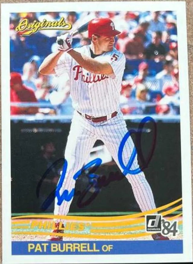 Pat Burrell Signed 2002 Donruss Originals (1984 Style) Baseball Card - Philadelphia Phillies