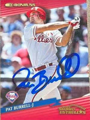 Pat Burrell Signed 2002 Donruss Super Estrellas Baseball Card - Philadelphia Phillies