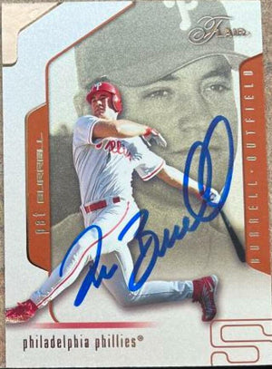Pat Burrell Signed 2002 Flair Baseball Card - Philadelphia Phillies - PastPros