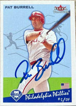 Pat Burrell Signed 2002 Fleer Tradition Baseball Card - Philadelphia Phillies