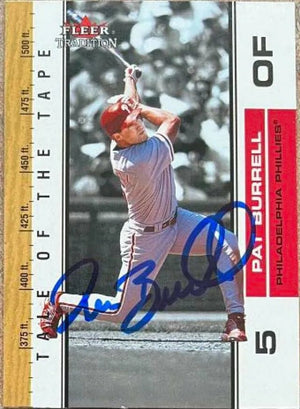 Pat Burrell Signed 2002 Fleer Tradition Update Baseball Card - Philadelphia Phillies - #U393