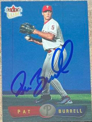 Pat Burrell Signed 2002 Fleer Ultra Baseball Card - Philadelphia Phillies - PastPros