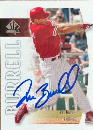 Pat Burrell Signed 2002 SP Authentic Baseball Card - Philadelphia Phillies - PastPros
