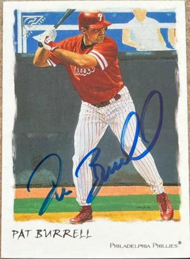 Pat Burrell Signed 2002 Topps Gallery Baseball Card - Philadelphia Phillies