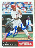 Pat Burrell Signed 2002 Topps Total Baseball Card - Philadelphia Phillies