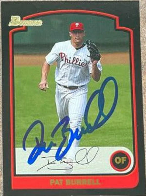 Pat Burrell Signed 2003 Bowman Baseball Card - Philadelphia Phillies