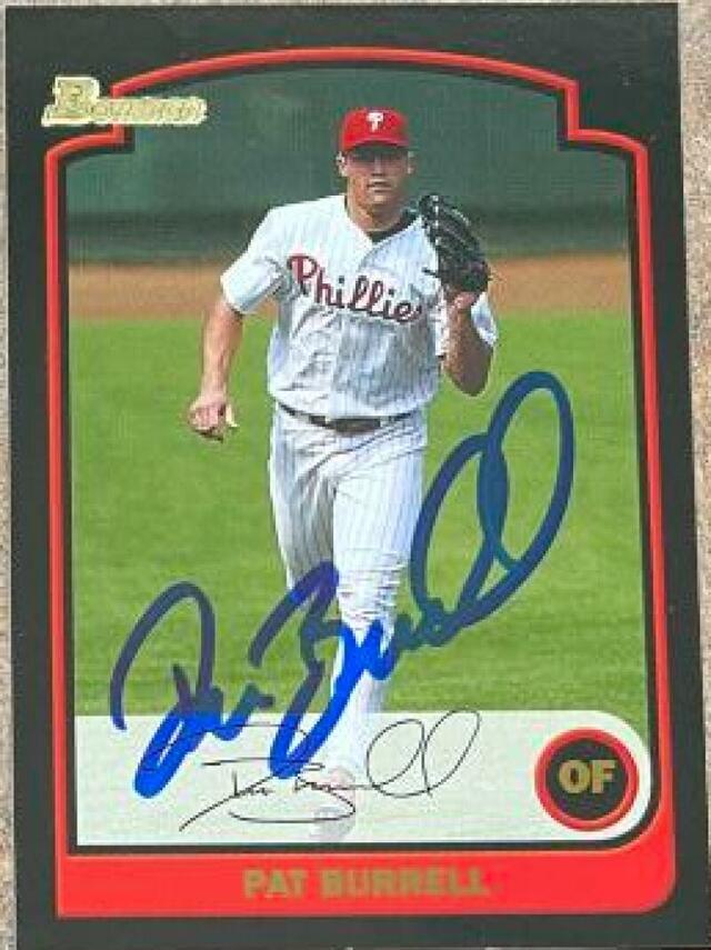 Pat Burrell Signed 2003 Bowman Baseball Card - Philadelphia Phillies - PastPros