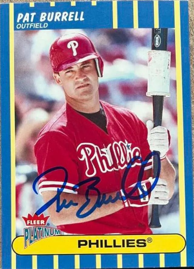 Pat Burrell Signed 2003 Fleer Platinum Baseball Card - Philadelphia Phillies