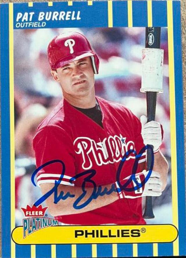 Pat Burrell Signed 2003 Fleer Platinum Baseball Card - Philadelphia Phillies - PastPros