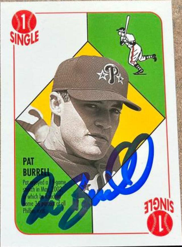 Pat Burrell Signed 2003 Topps Blue Backs Baseball Card - Philadelphia Phillies - PastPros
