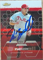 Pat Burrell Signed 2003 Topps Finest Baseball Card - Philadelphia Phillies