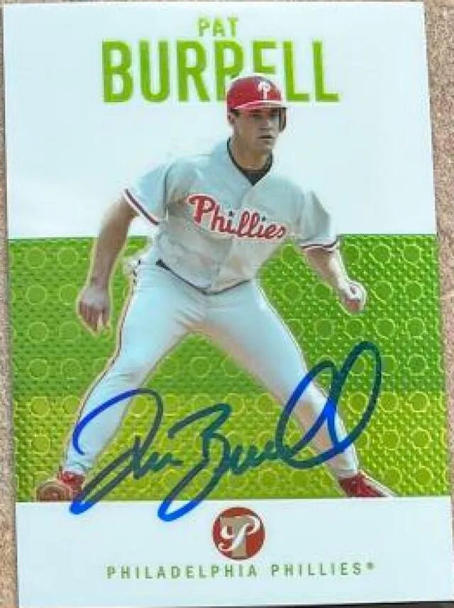 Pat Burrell Signed 2003 Topps Pristine Baseball Card - Philadelphia Phillies