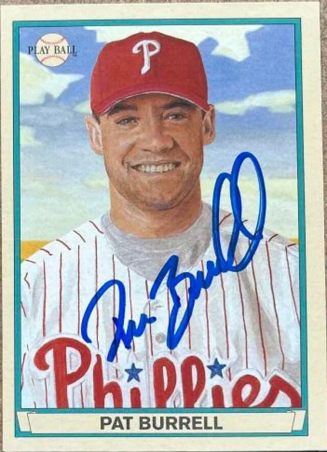 Pat Burrell Signed 2003 Upper Deck Play Ball Baseball Card - Philadelphia Phillies