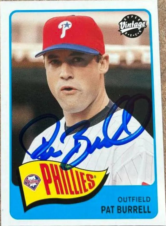 Pat Burrell Signed 2003 Upper Deck Vintage Baseball Card - Philadelphia Phillies