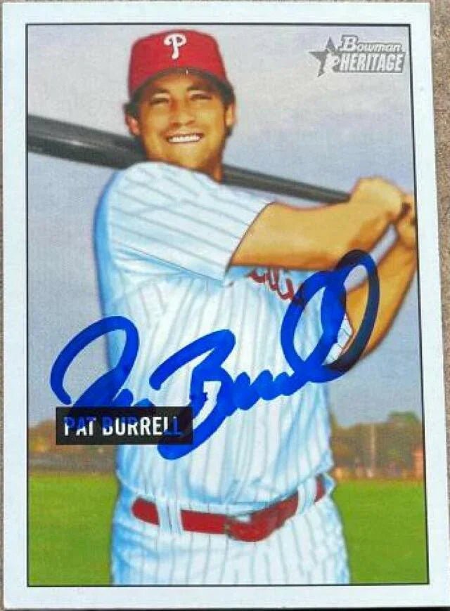 Pat Burrell Signed 2005 Bowman Heritage Baseball Card - Philadelphia Phillies