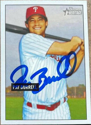 Pat Burrell Signed 2005 Bowman Heritage Baseball Card - Philadelphia Phillies - PastPros