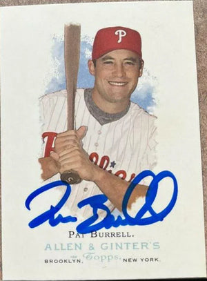 Pat Burrell Signed 2006 Allen & Ginter Baseball Card - Philadelphia Phillies - PastPros