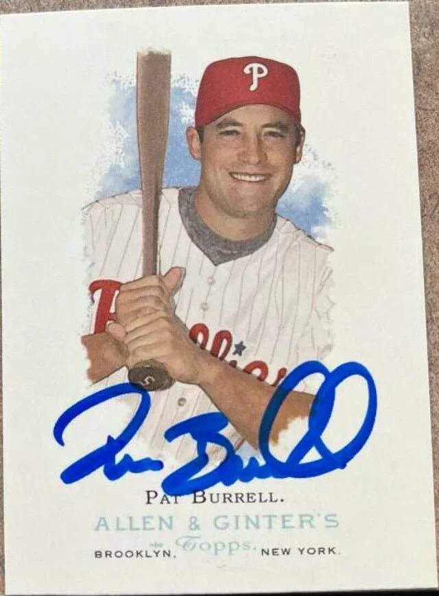 Pat Burrell Signed 2006 Allen & Ginter Baseball Card - Philadelphia Phillies