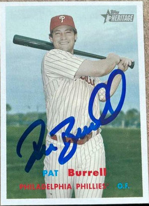 Pat Burrell Signed 2006 Topps Heritage Baseball Card - Philadelphia Phillies - PastPros