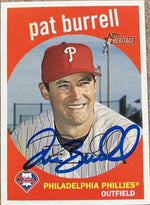 Pat Burrell Signed 2008 Topps Heritage Baseball Card - Philadelphia Phillies - PastPros