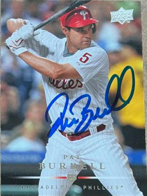 Pat Burrell Signed 2008 Upper Deck Baseball Card - Philadelphia Phillies - PastPros