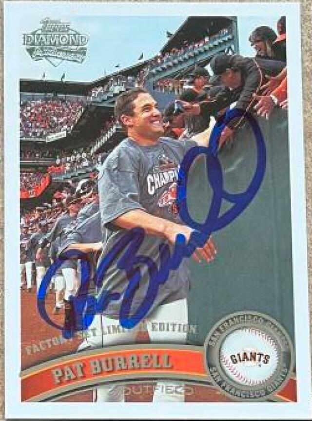 Pat Burrell Signed 2011 Topps Diamond Anniversary Baseball Card - San Francisco Giants - PastPros