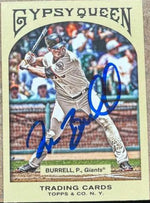 Pat Burrell Signed 2011 Topps Gypsy Queen Baseball Card - San Francisco Giants