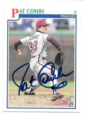Pat Combs Signed 1991 Score Baseball Card - Philadelphia Phillies - PastPros