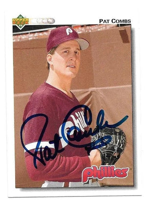 Pat Combs Signed 1992 Upper Deck Baseball Card - Philadelphia Phillies