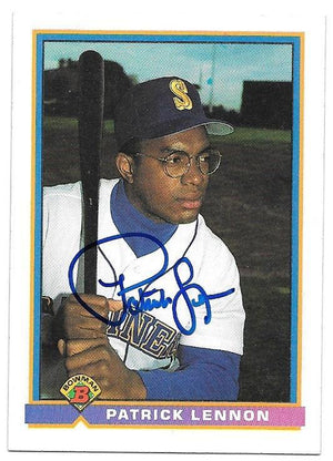 Patrick Lennon Signed 1991 Bowman Baseball Card - Seattle Mariners - PastPros