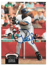 Patrick Lennon Signed 1992 Topps Stadium Club Baseball Card - Seattle Mariners