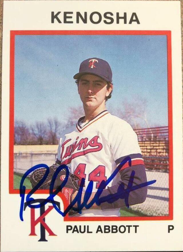 Paul Abbott Signed 1987 Pro Cards Baseball Card - Kenosha Twins - PastPros