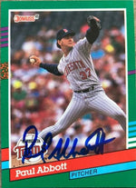 Paul Abbott Signed 1991 Donruss Baseball Card - Minnesota Twins