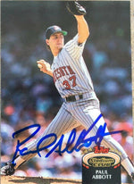 Paul Abbott Signed 1992 Stadium Club Baseball Card - Minnesota Twins - PastPros