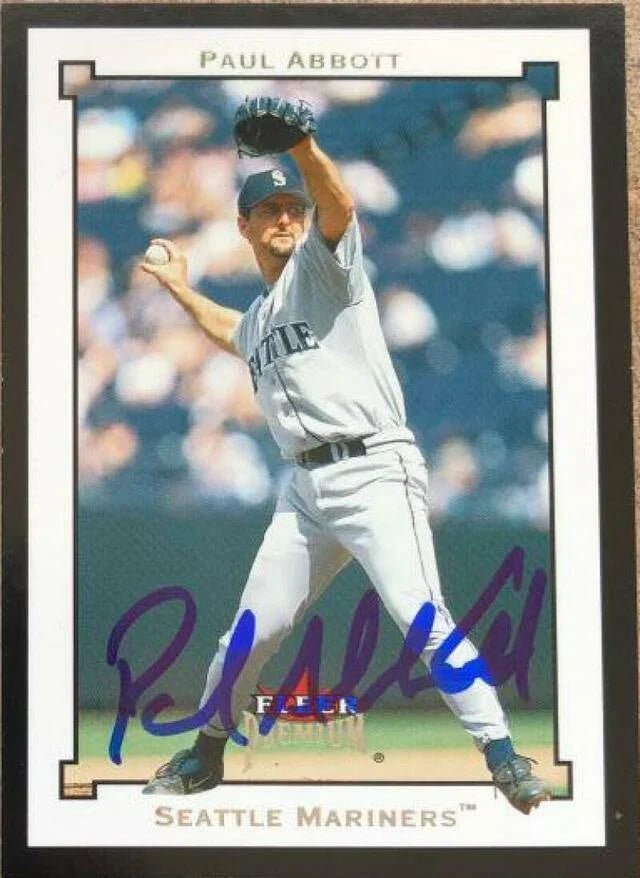 Paul Abbott Signed 2002 Fleer Premium Baseball Card - Seattle Mariners