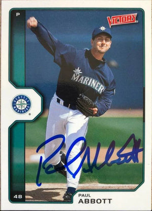Paul Abbott Signed 2002 Upper Deck Victory Baseball Card - Seattle Mariners