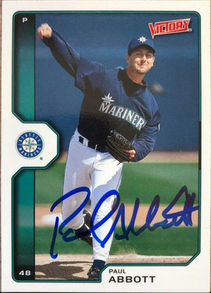 Paul Abbott Signed 2002 Upper Deck Victory Baseball Card - Seattle Mariners - PastPros