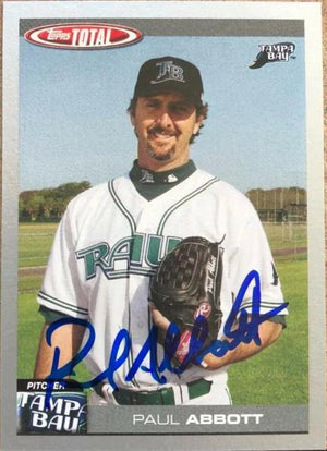 Paul Abbott Signed 2004 Topps Total Silver Baseball Card - Tampa Bay Devil Rays