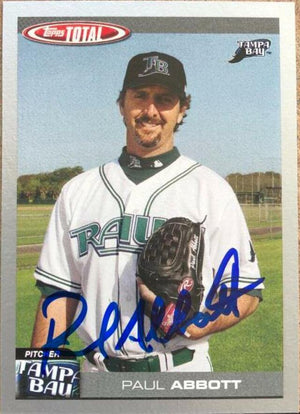 Paul Abbott Signed 2004 Topps Total Silver Baseball Card - Tampa Bay Devil Rays - PastPros