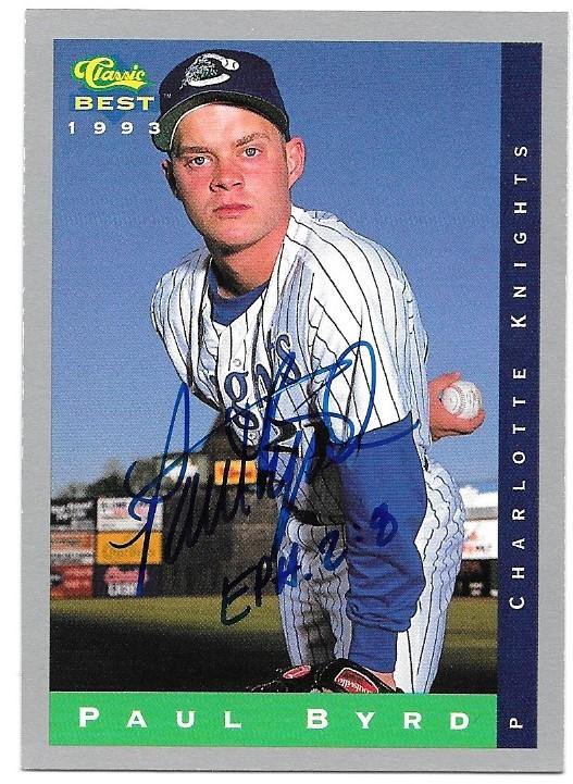 Paul Byrd Signed 1993 Classic Best Baseball Card - PastPros