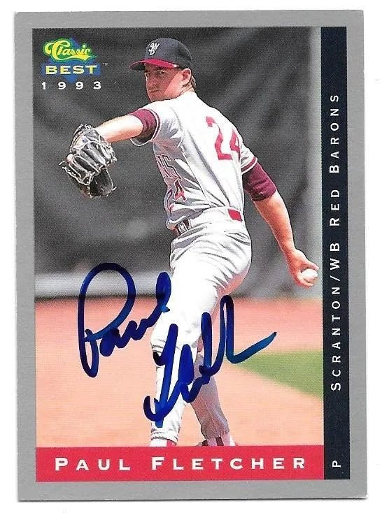 Paul Fletcher Signed 1993 Classic Best Baseball Card