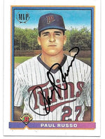 Paul Russo Signed 1991 Bowman Baseball Card - Minnesota Twins