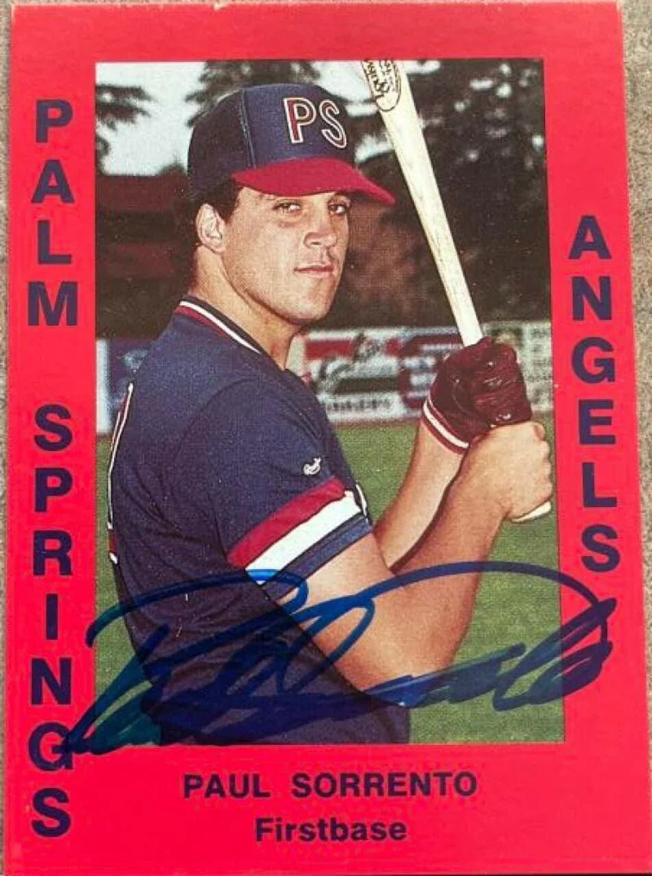 Paul Sorrento Signed 1988 Cal League Baseball Card