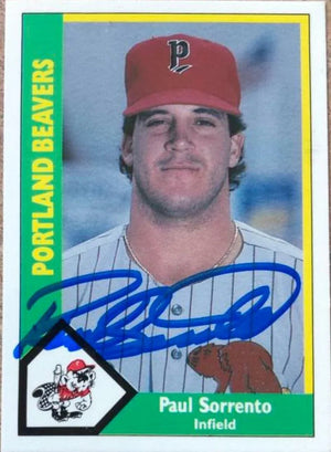 Paul Sorrento Signed 1990 CMC Baseball Card - Portland Beavers